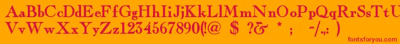 Fairfaxstation Font – Red Fonts on Orange Background
