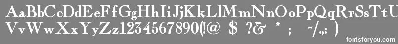 フォントFairfaxstation – 灰色の背景に白い文字