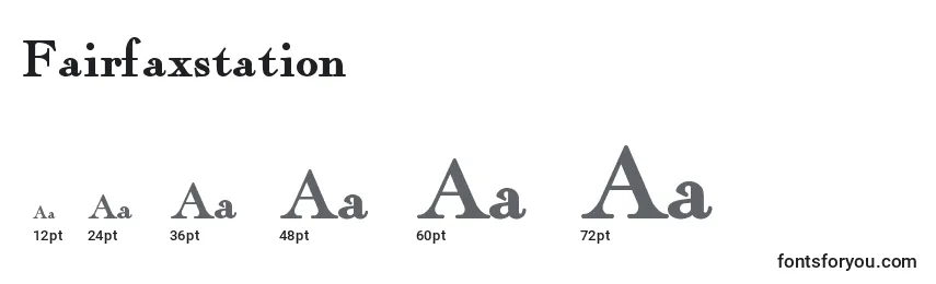 Размеры шрифта Fairfaxstation