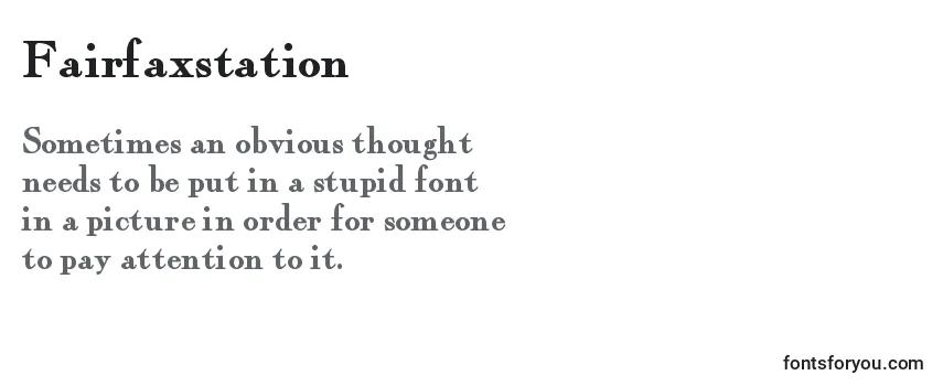 Review of the Fairfaxstation Font