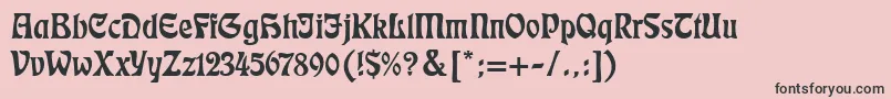 Eckmann Font – Black Fonts on Pink Background