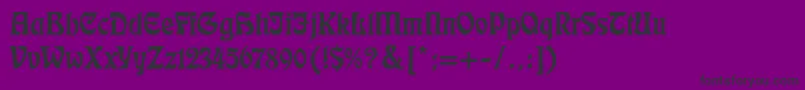 Eckmann Font – Black Fonts on Purple Background