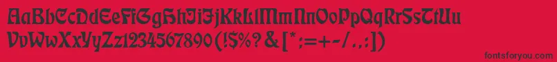 Eckmann Font – Black Fonts on Red Background