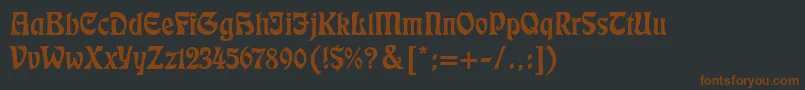 Eckmann Font – Brown Fonts on Black Background