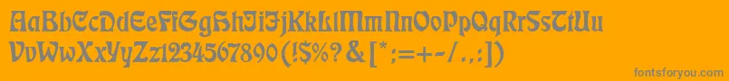Eckmann Font – Gray Fonts on Orange Background