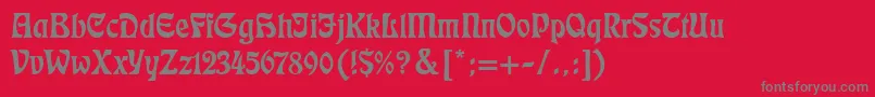 Eckmann Font – Gray Fonts on Red Background