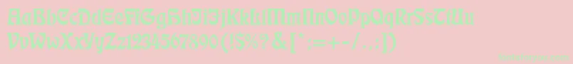 Eckmann Font – Green Fonts on Pink Background