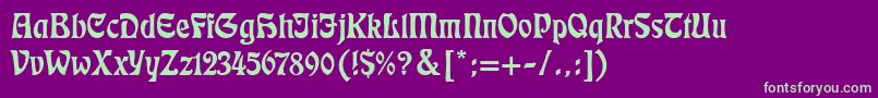 Eckmann Font – Green Fonts on Purple Background