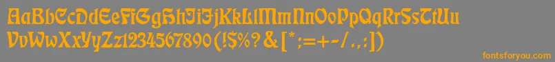Eckmann Font – Orange Fonts on Gray Background