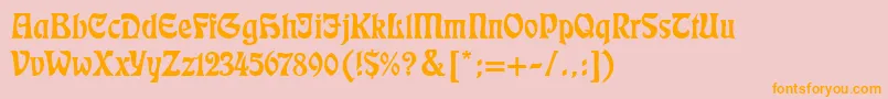 Eckmann Font – Orange Fonts on Pink Background