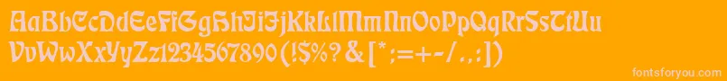 Eckmann Font – Pink Fonts on Orange Background