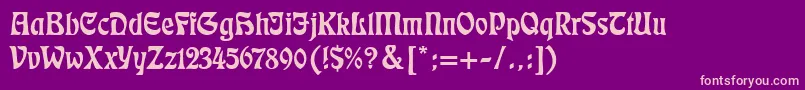 Eckmann Font – Pink Fonts on Purple Background