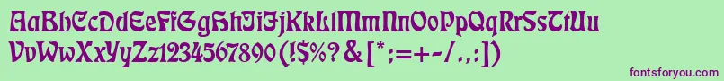 Eckmann Font – Purple Fonts on Green Background