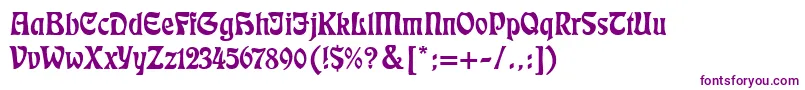 Eckmann Font – Purple Fonts on White Background