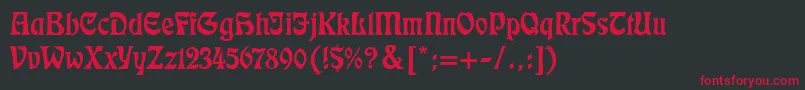 Eckmann Font – Red Fonts on Black Background