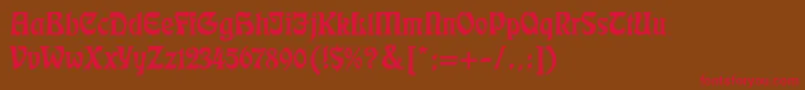 Eckmann Font – Red Fonts on Brown Background