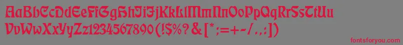 Eckmann Font – Red Fonts on Gray Background
