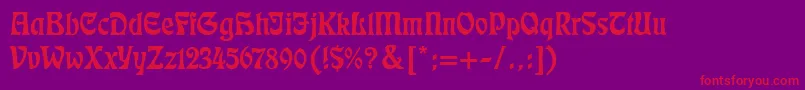 Eckmann Font – Red Fonts on Purple Background