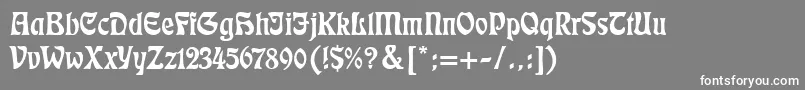 フォントEckmann – 灰色の背景に白い文字