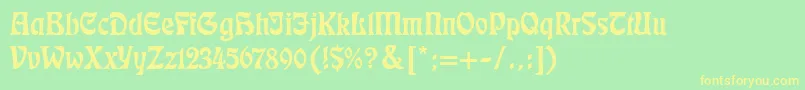 Eckmann Font – Yellow Fonts on Green Background