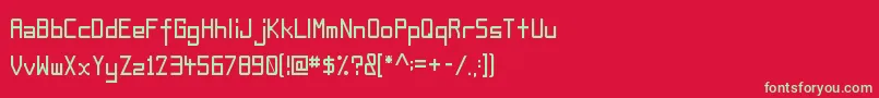 フォントBoxmd – 赤い背景に緑の文字