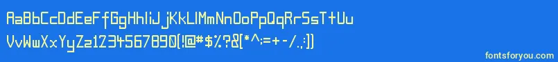 Boxmd Font – Yellow Fonts on Blue Background