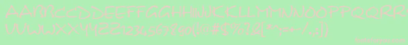 Dsnotec Font – Pink Fonts on Green Background