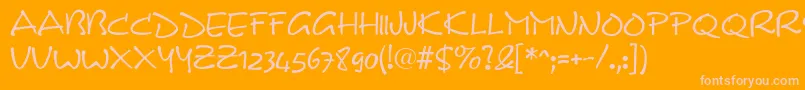 Dsnotec Font – Pink Fonts on Orange Background