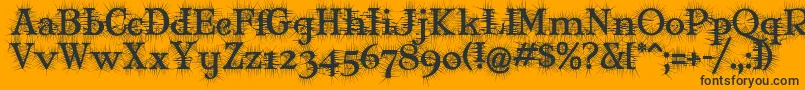 MaryJaneDegroot Font – Black Fonts on Orange Background