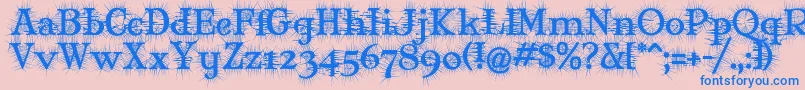 MaryJaneDegroot Font – Blue Fonts on Pink Background