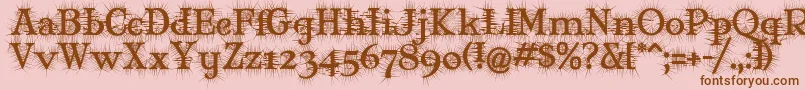 Шрифт MaryJaneDegroot – коричневые шрифты на розовом фоне