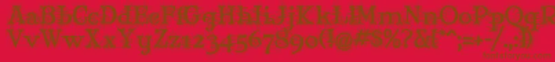 MaryJaneDegroot Font – Brown Fonts on Red Background