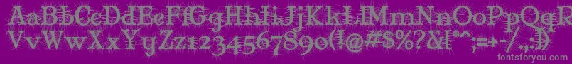 MaryJaneDegroot Font – Gray Fonts on Purple Background