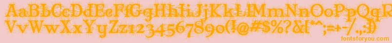 Шрифт MaryJaneDegroot – оранжевые шрифты на розовом фоне