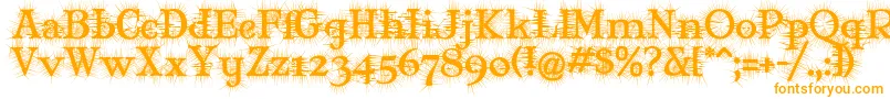 Шрифт MaryJaneDegroot – оранжевые шрифты на белом фоне
