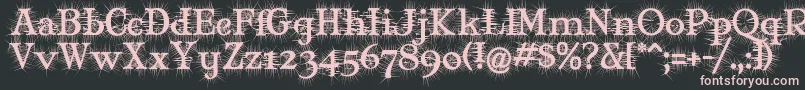 Шрифт MaryJaneDegroot – розовые шрифты на чёрном фоне