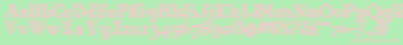 Шрифт MaryJaneDegroot – розовые шрифты на зелёном фоне