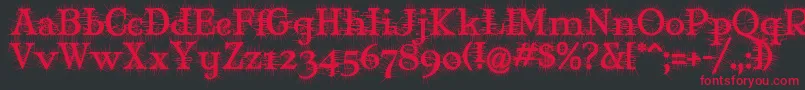 MaryJaneDegroot Font – Red Fonts on Black Background
