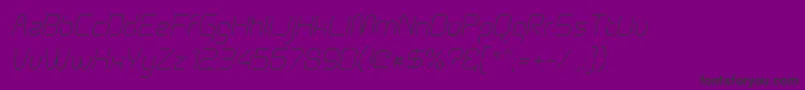 Aunchantedthinoblique Font – Black Fonts on Purple Background