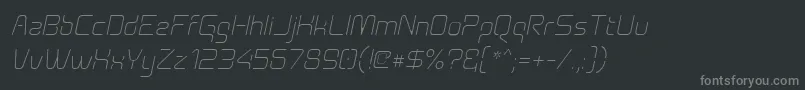 Aunchantedthinoblique Font – Gray Fonts on Black Background