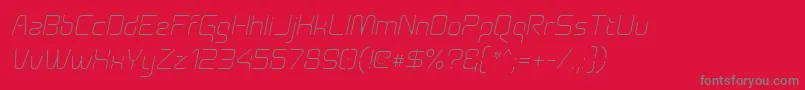 Aunchantedthinoblique Font – Gray Fonts on Red Background