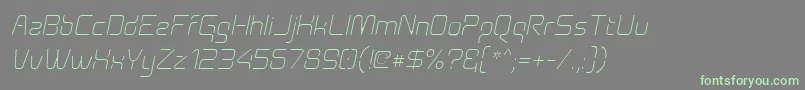 Aunchantedthinoblique Font – Green Fonts on Gray Background