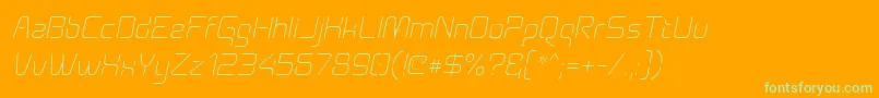 Aunchantedthinoblique Font – Green Fonts on Orange Background