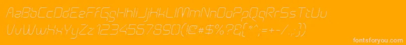 Aunchantedthinoblique Font – Pink Fonts on Orange Background