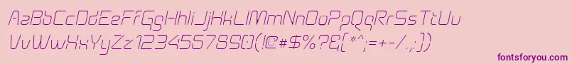 Aunchantedthinoblique Font – Purple Fonts on Pink Background