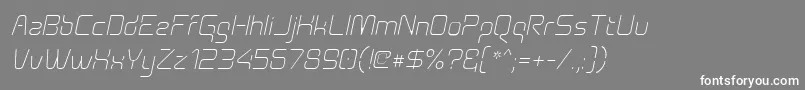 Aunchantedthinoblique Font – White Fonts on Gray Background
