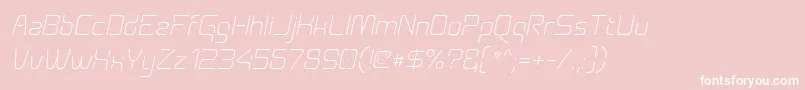 Aunchantedthinoblique Font – White Fonts on Pink Background