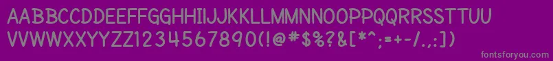 SfCartoonistHandScBold Font – Gray Fonts on Purple Background