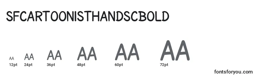 Размеры шрифта SfCartoonistHandScBold