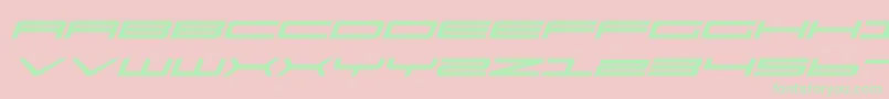 Ultra911Italic Font – Green Fonts on Pink Background